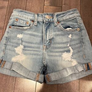 Aeropostale Light wash High Rise Jean Shorts